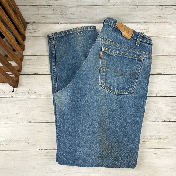 VTG Levis Orange Tab 40509 0215 Straight Denim Cotton Jeans 38x30 (measure 35x29 - Picture 1 of 16